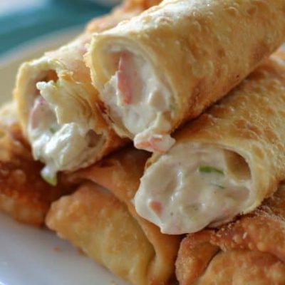 Crab Asparagus Egg Rolls With Three Dipping