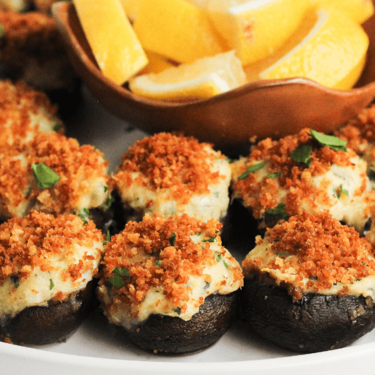 Crab Filled Mushrooms