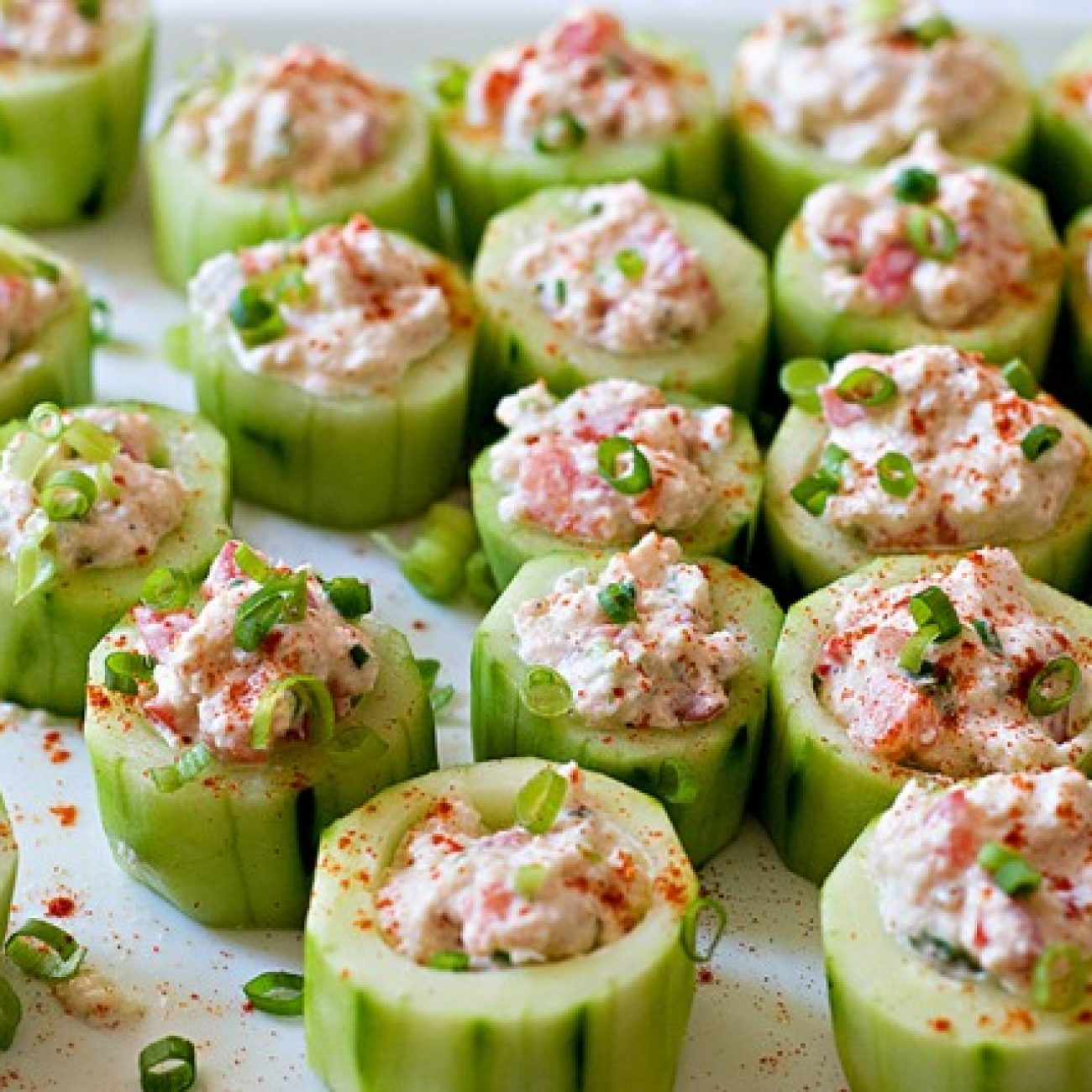 Crab Mousse In Cucumbers