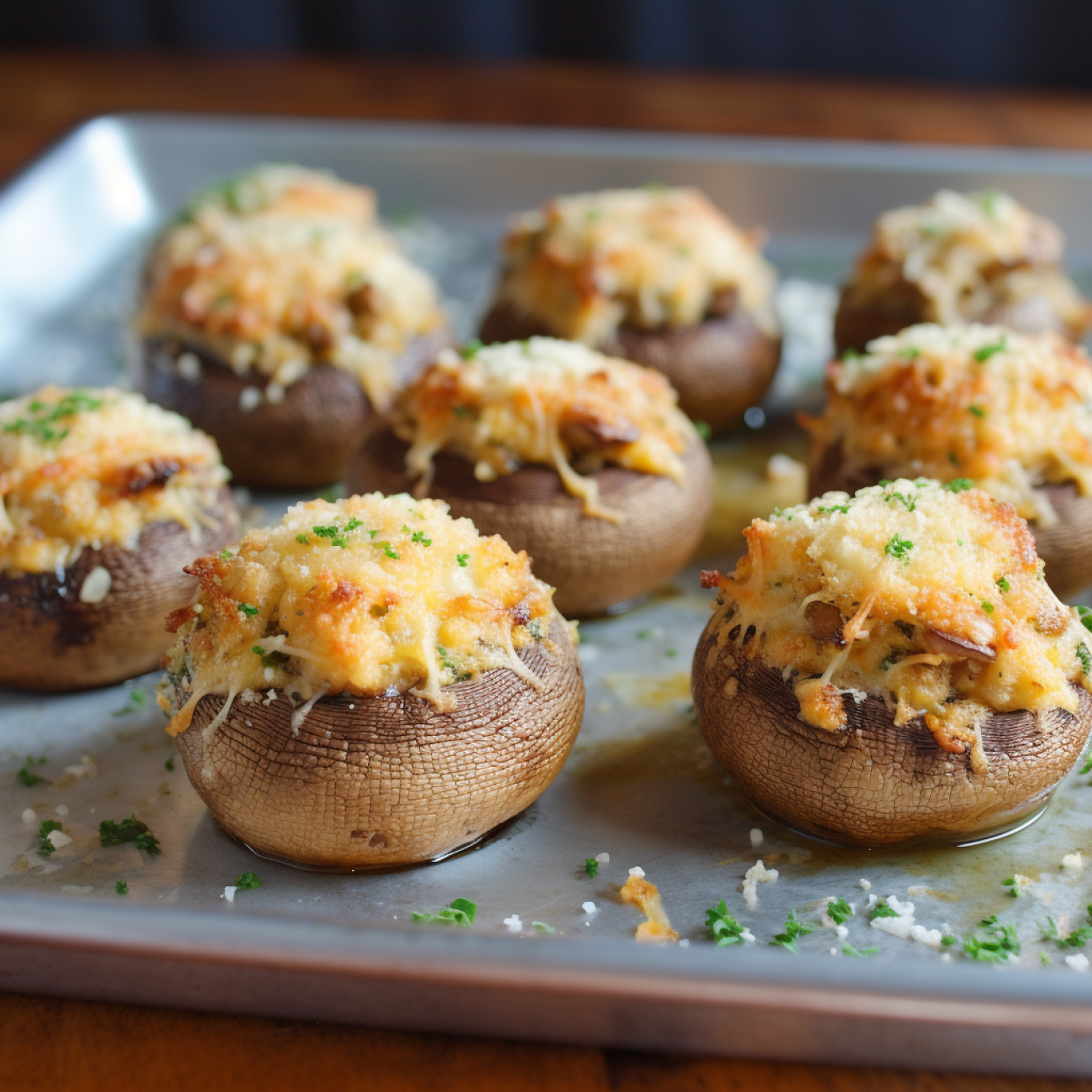 Crab Stuffed Mushroom Caps