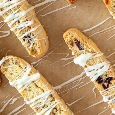 Cranberry And Almond Biscotti With White