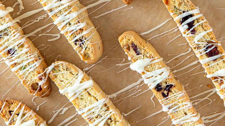 Cranberry And Almond Biscotti With White