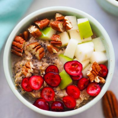 Cranberry-Apple Two-Grain Breakfast Bowl Recipe