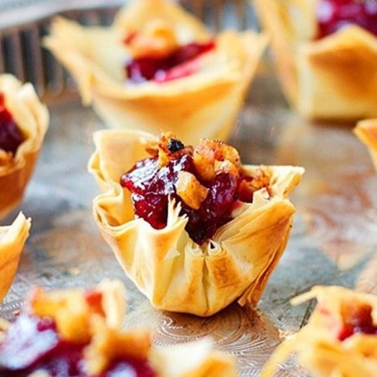 Cranberry, Crab & Cream Cheese Bites