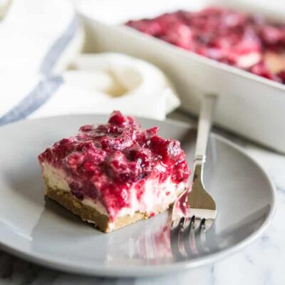 Cranberry Ripple Cheesecake Delight