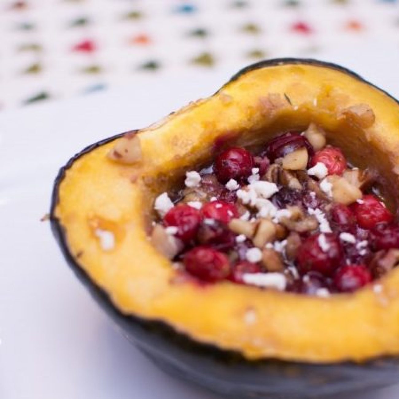 Cranberry Stuffed Acorn Squash