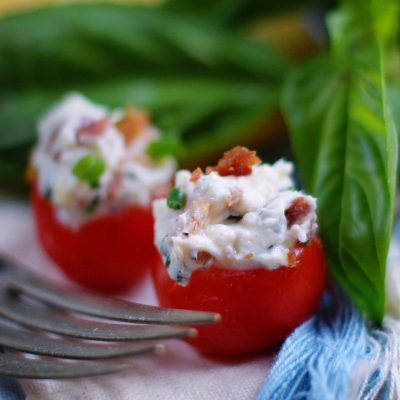 Cream Cheese Stuffed Cherry Tomatoes