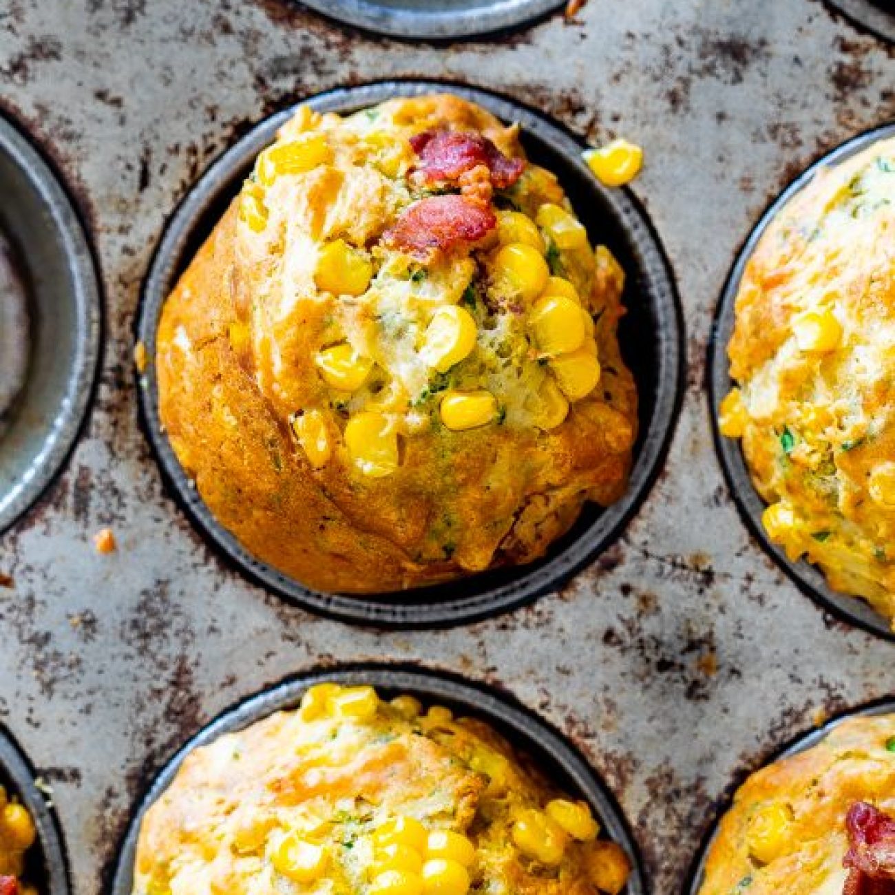 Creamed Corn, Parsley & Bacon On Muffins