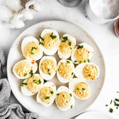 Creamed Spinach Deviled Eggs