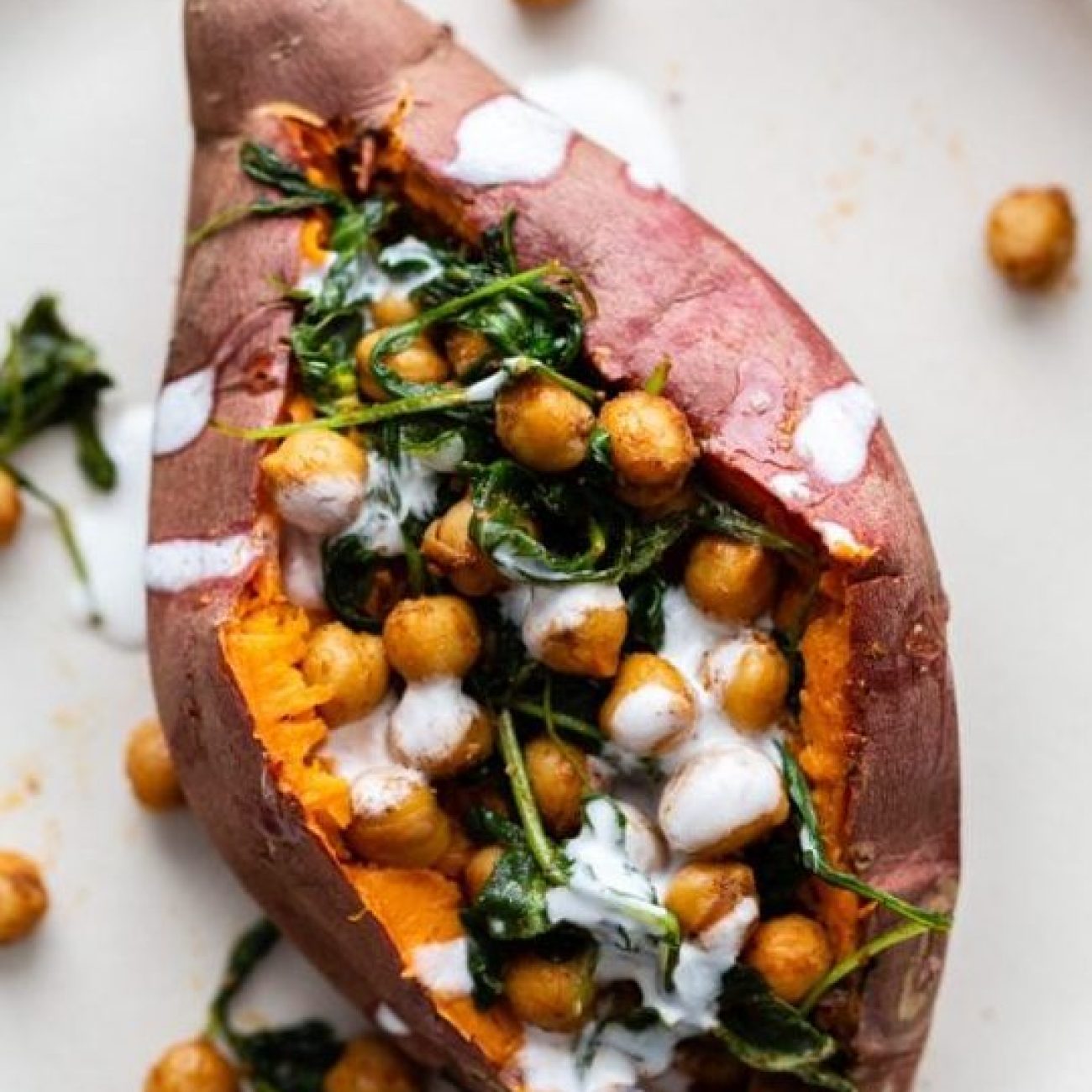 Creamed White Sweet Potatoes