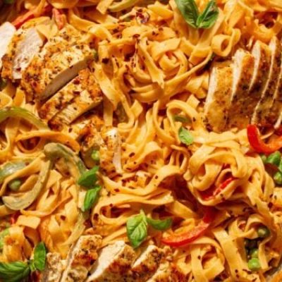 Creamy Cajun Chicken Spaghetti