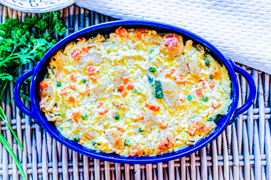 Creamy Chicken & Rice Pot Pie/Casserole