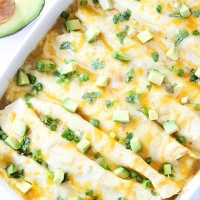 Creamy Corn And Spinach Enchiladas With