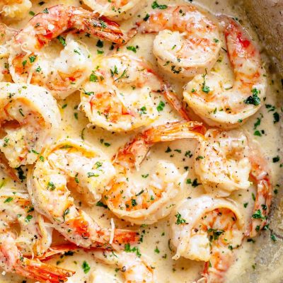 Creamy Garlic Shrimp With Rice