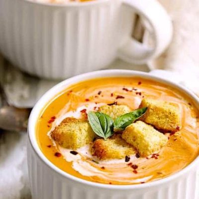 Creamy Homemade Tomato Bisque Soup Recipe
