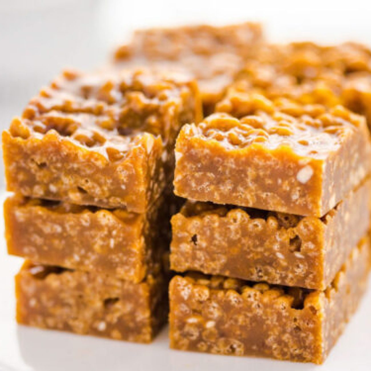 Creamy Peanut Butter Rice Krispies Squares