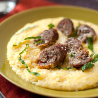 Creamy Polenta Soup With Spinach