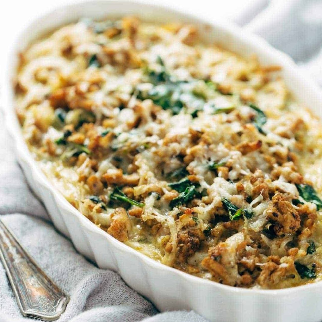 Creamy Spinach and Rice Bake Casserole