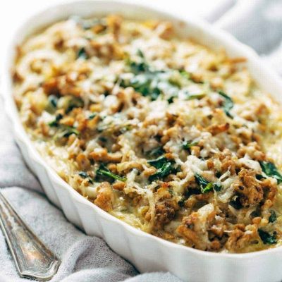 Creamy Spinach And Rice Bake Casserole