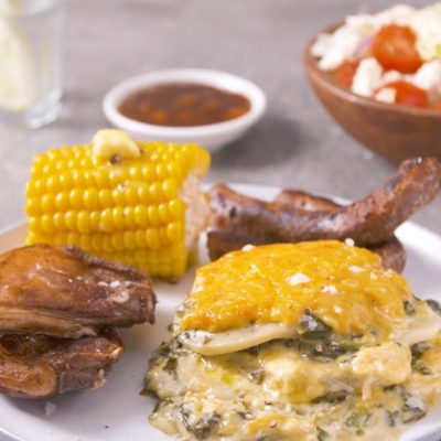 Creamy Spinach And Sweet Corn Bake