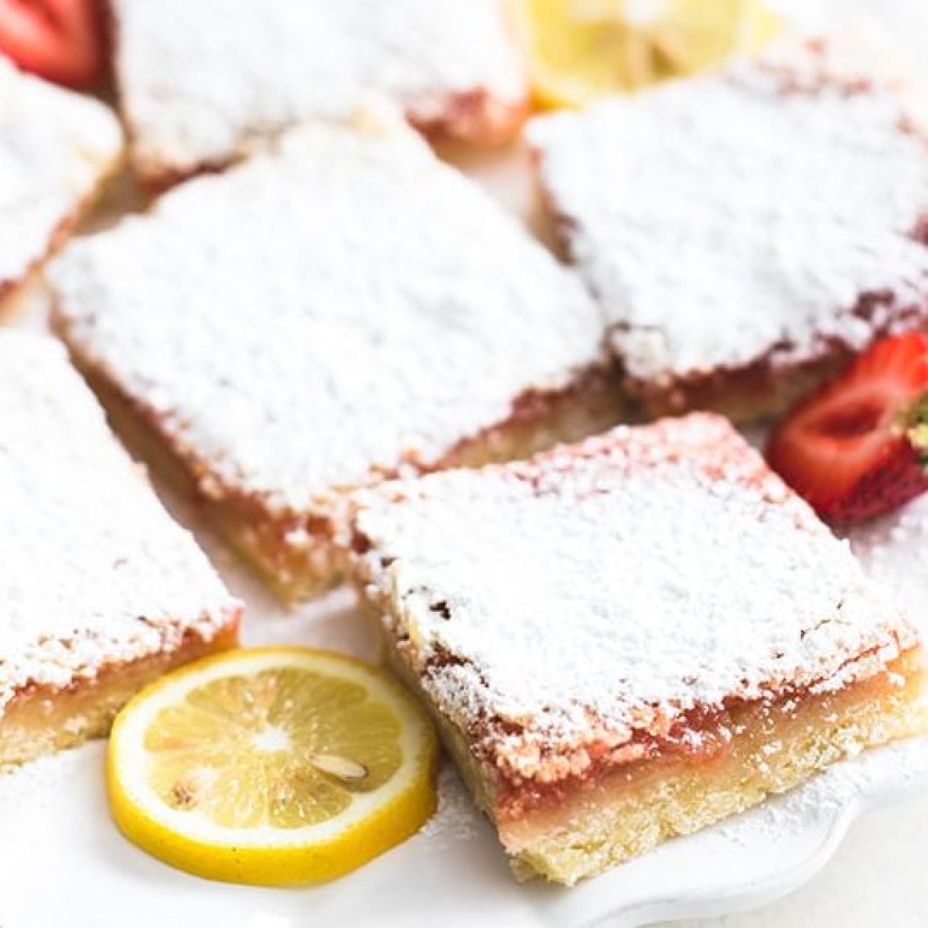 Creamy Strawberry- Lemon Squares