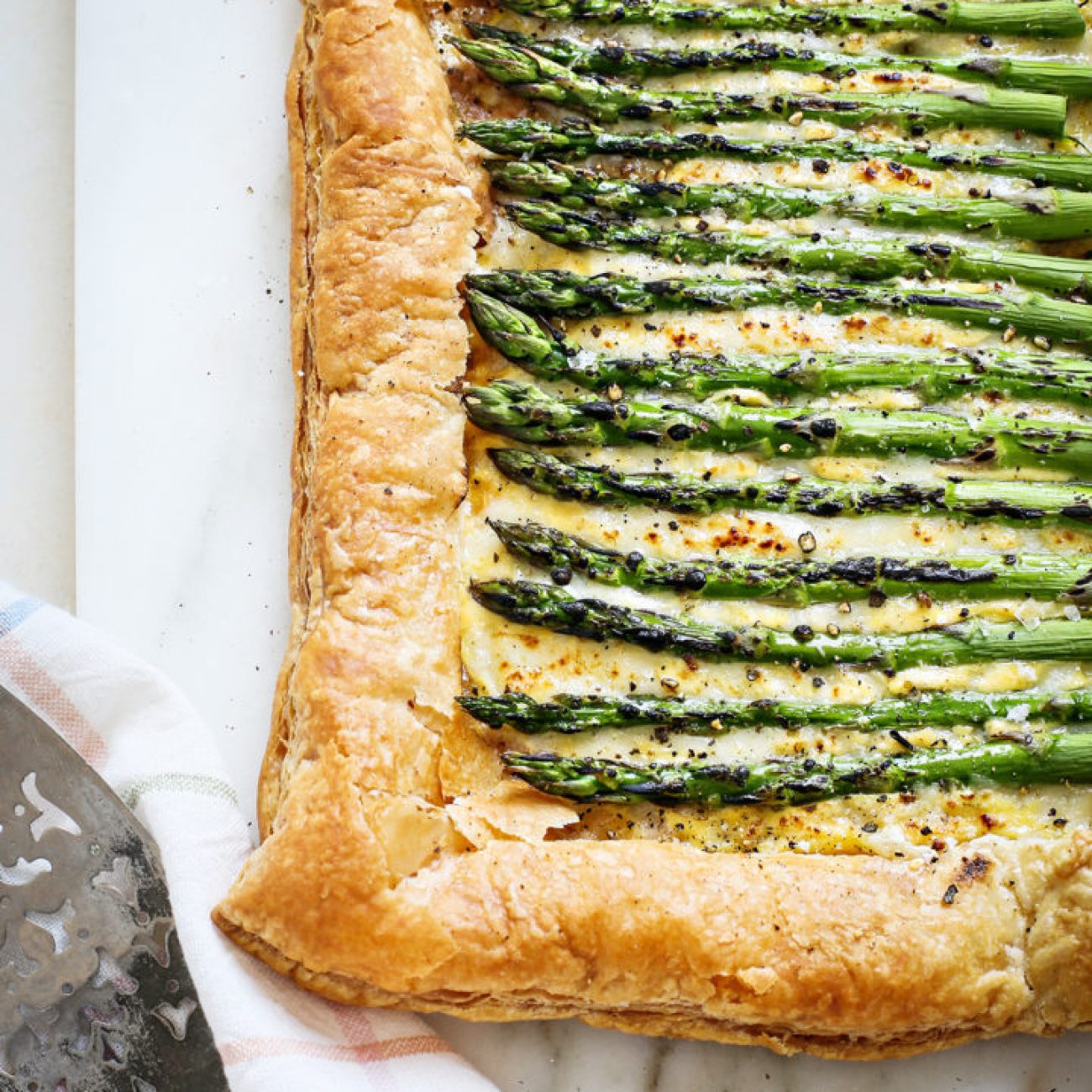 Creamy Swiss Cheese and Asparagus Pastry Roll