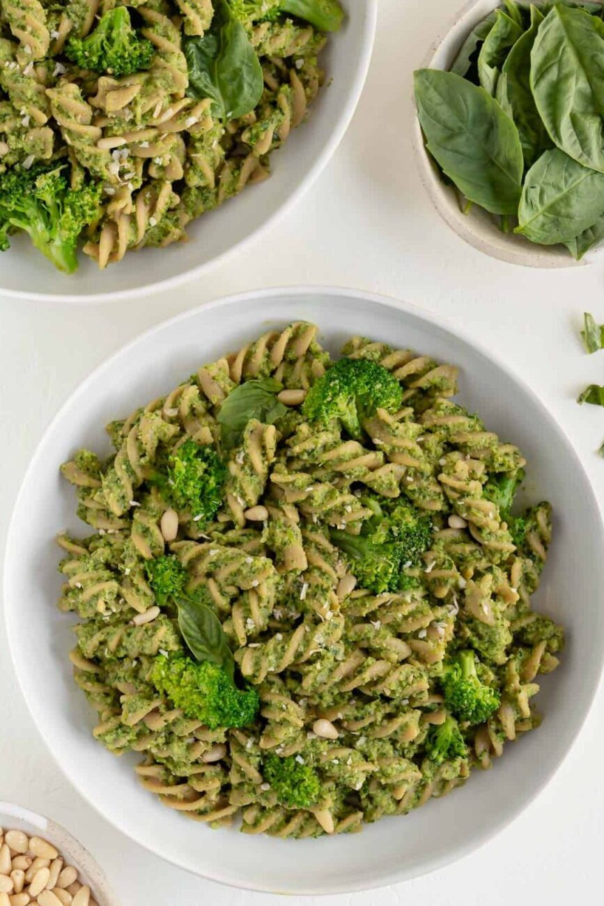 Creamy Vegan Pesto Pasta With Broccoli