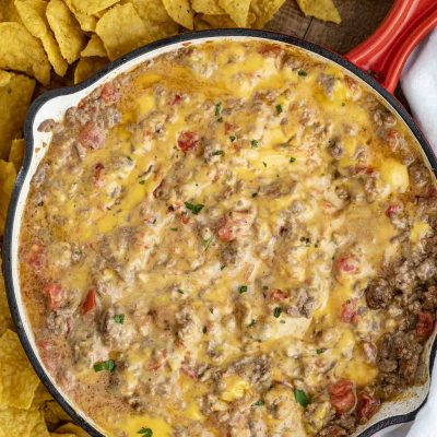 Creamy Velveeta Cheese And Savory Ground Beef Dip