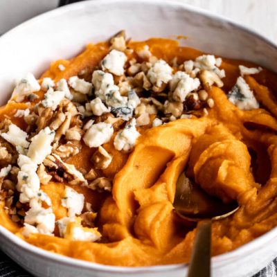 Creamy Whipped Sweet Potato With Crunchy Toasted Walnuts