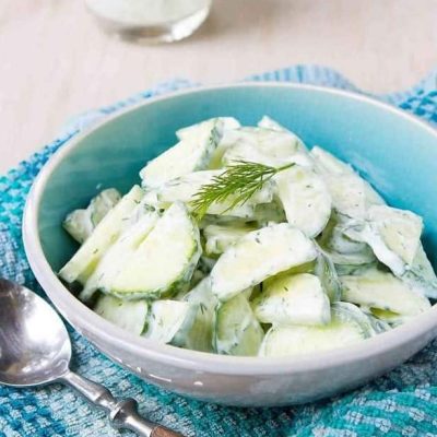 Creamy Yogurt Cucumber Salad - Authentic Jajeek Recipe