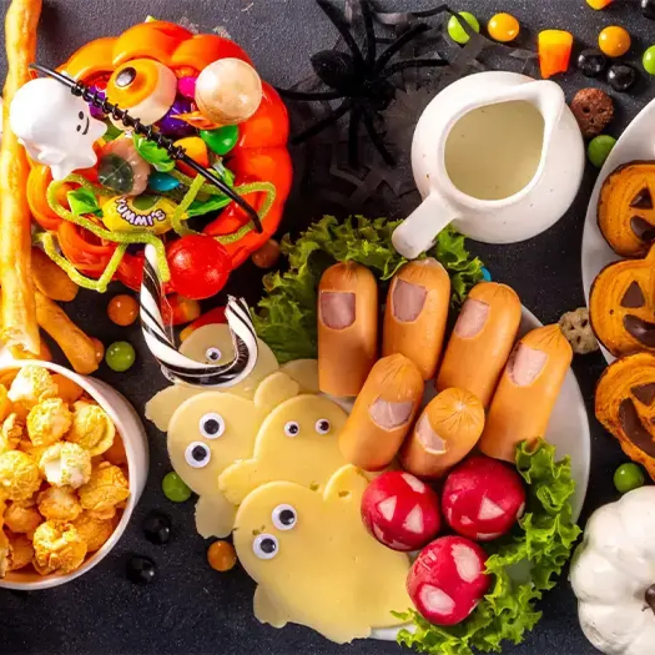 Creepy-Crawly Spider-Themed Dip Bowl for Halloween Festivities