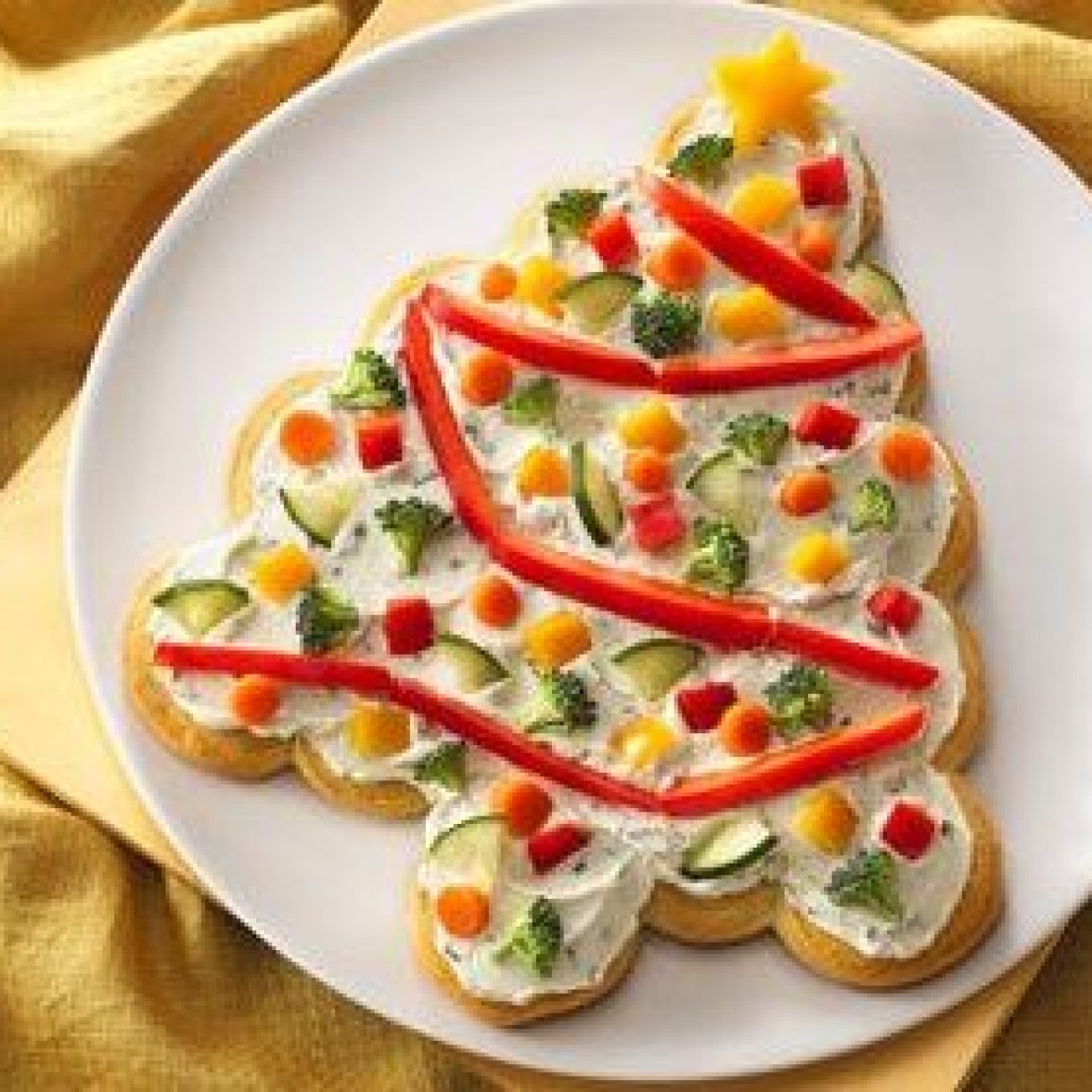 Crescent Veggie Tree Appetizer