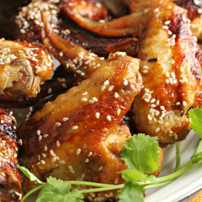 Crispy Baked Soy-Sesame Chicken Wings Recipe