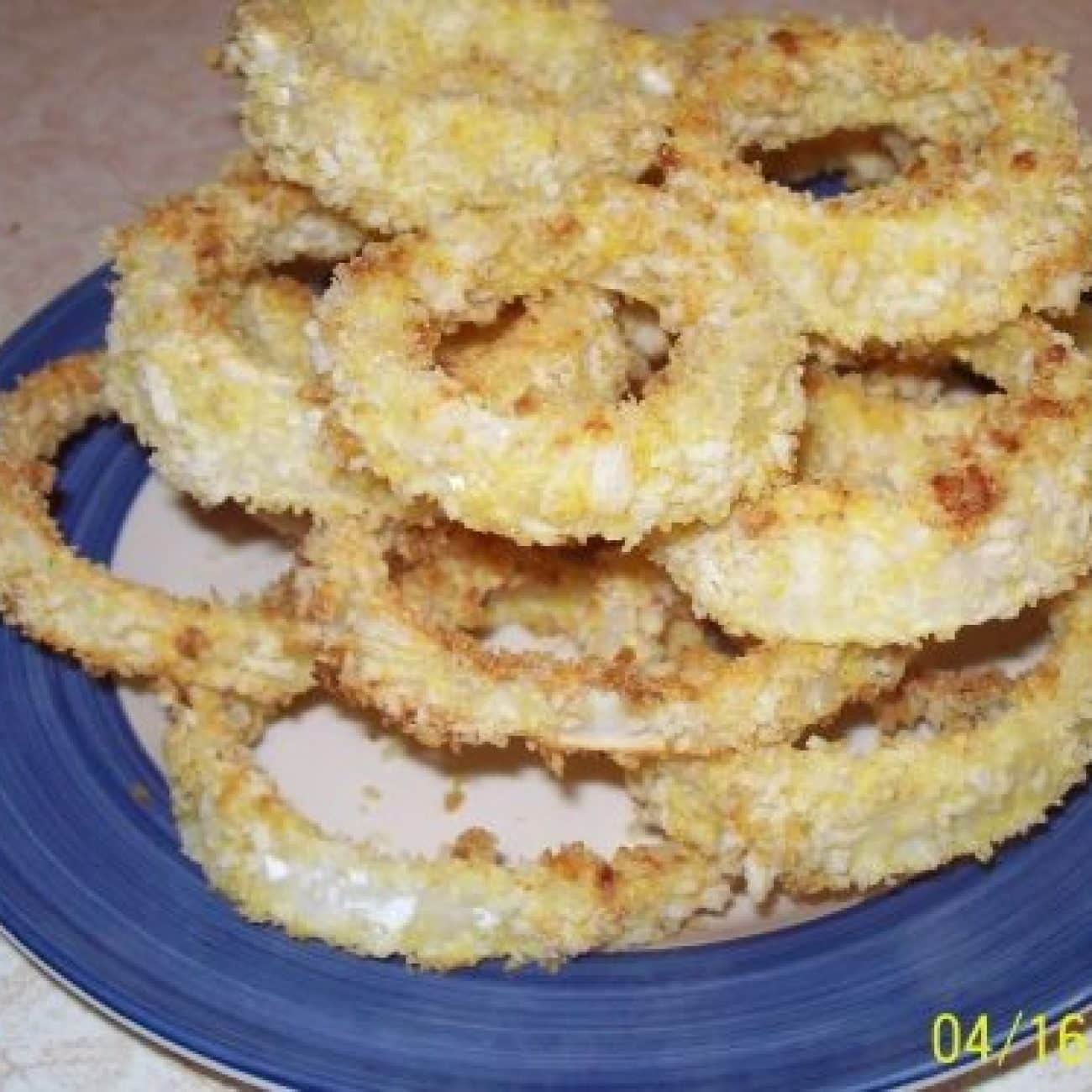 Crispy Baked Spicy Onion Rings – Oven Recipe