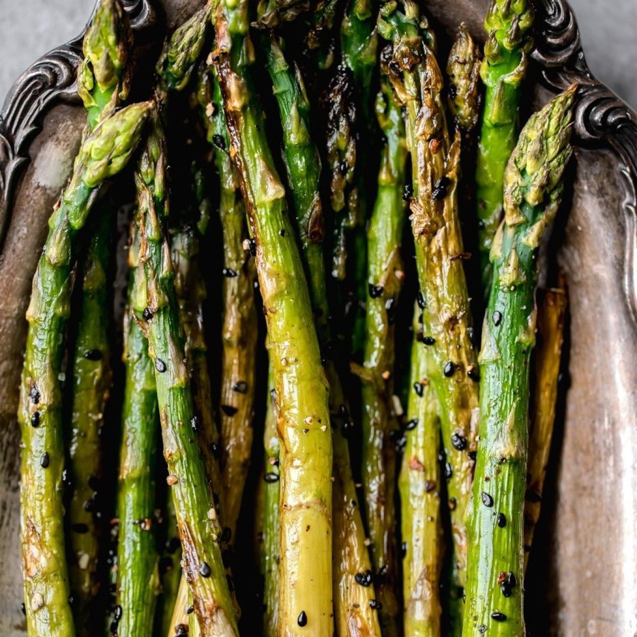 Crispy Balsamic Glazed Sesame Asparagus Recipe