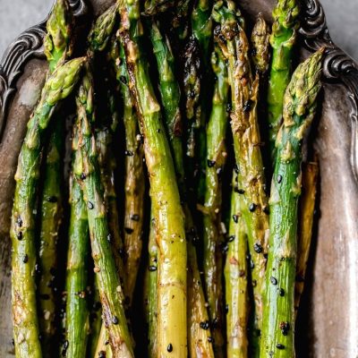 Crispy Balsamic Glazed Sesame Asparagus Recipe