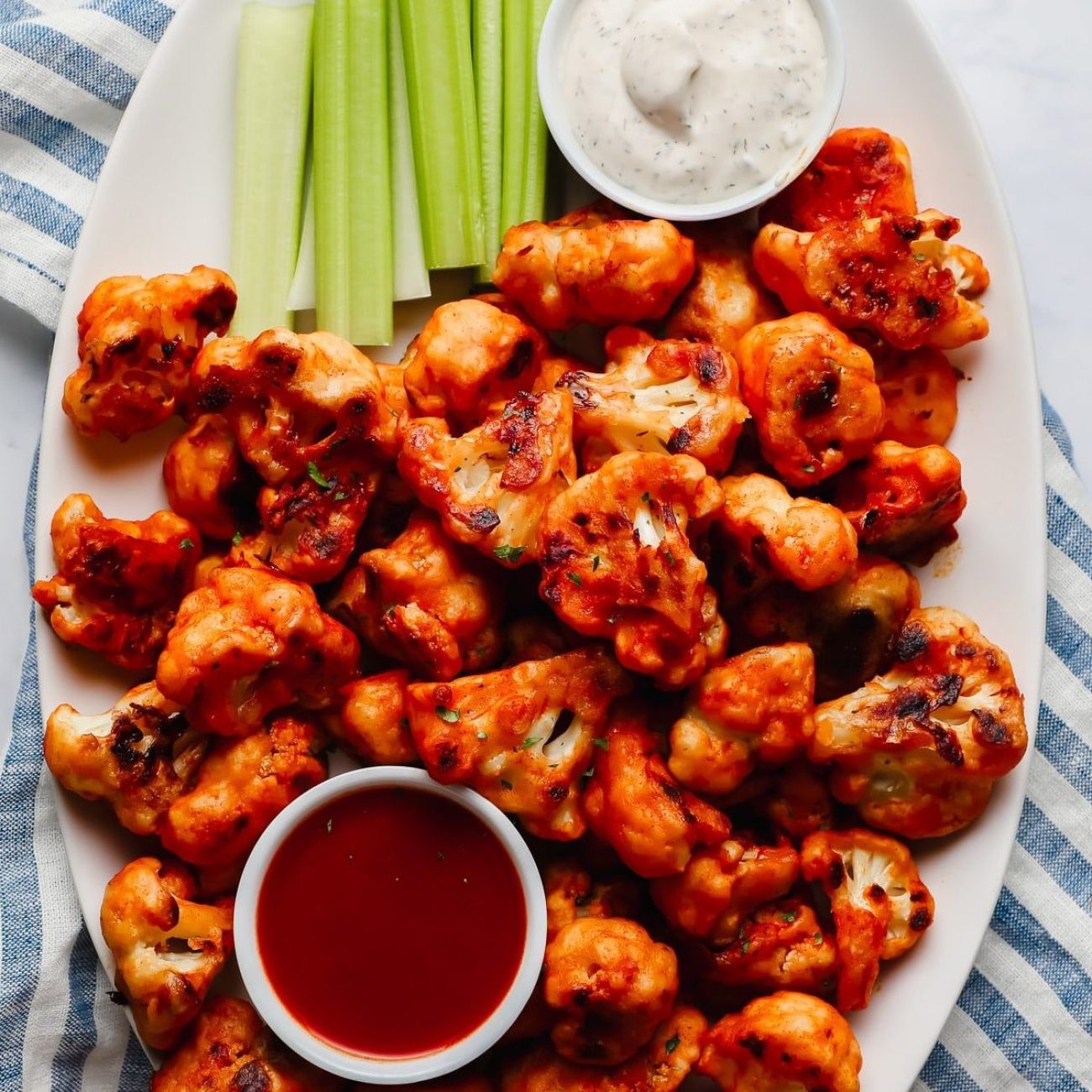 Crispy Buffalo Cauliflower Bites – Vegan Friendly