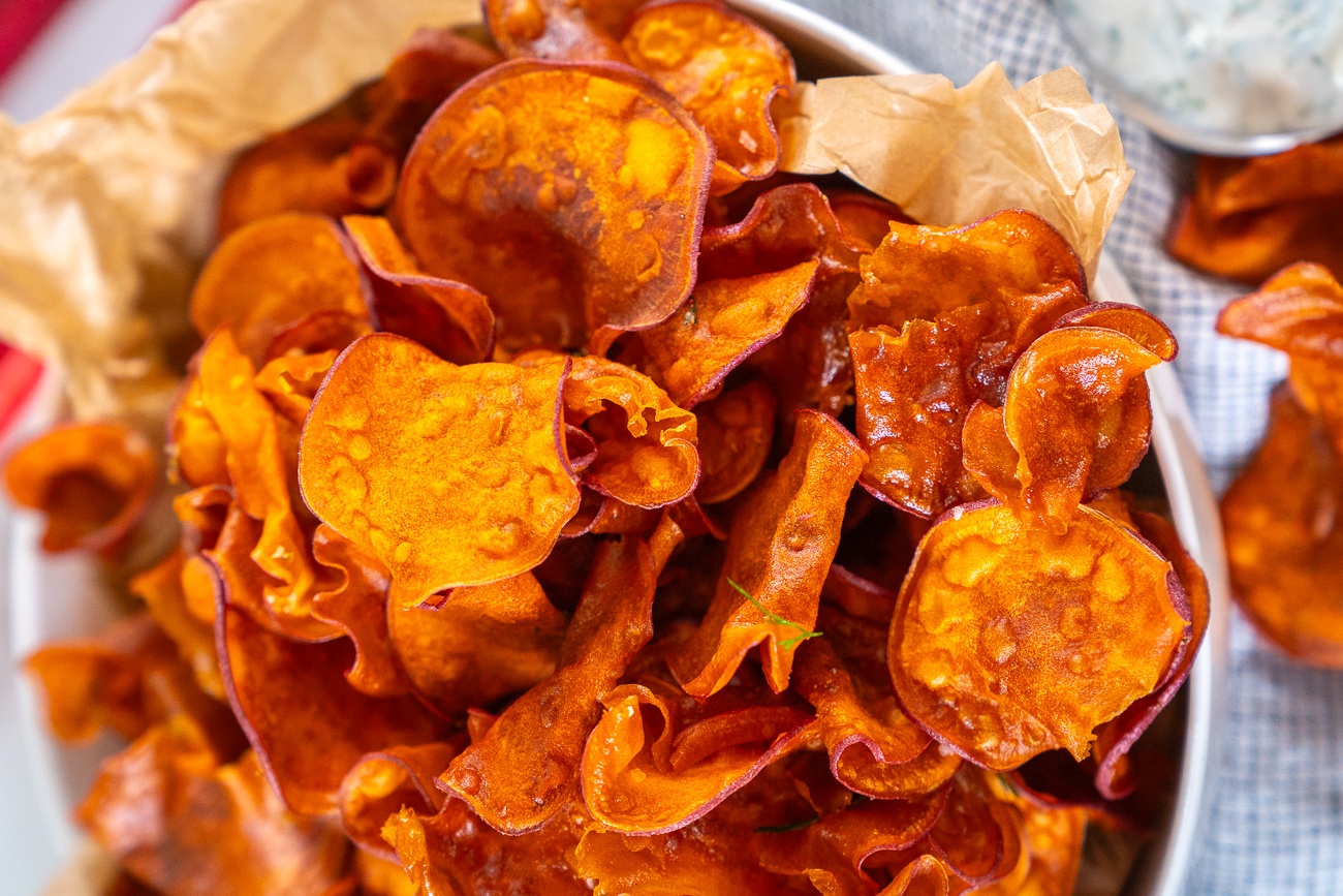 Crispy Caribbean Sweet Potato Chips Recipe