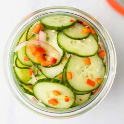 Crispy Cucumber Salad With Tangy Sweet And Sour Dressing