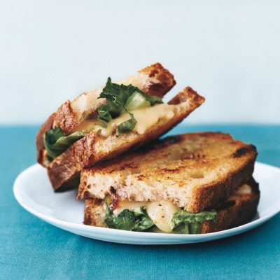 Crispy Fontina Cheese And Sweet Onion Jam Grilled Sandwich