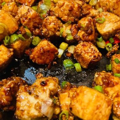 Crispy Garlic Tofu Bites