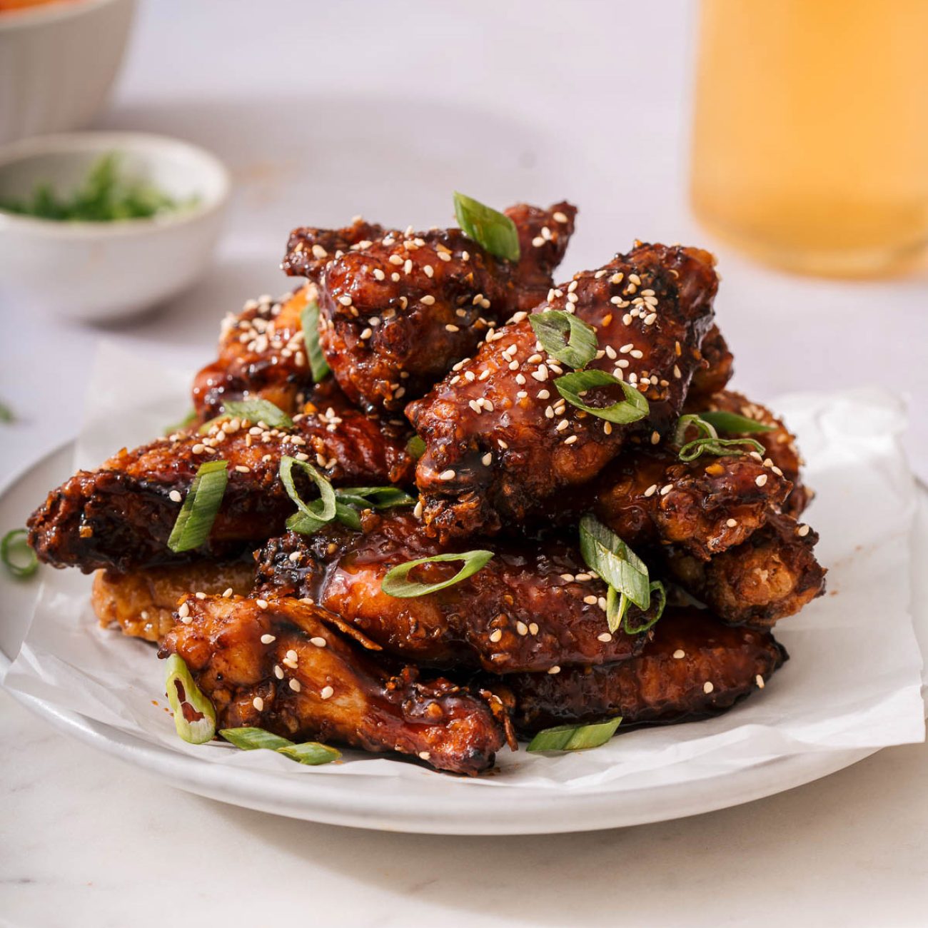 Crispy Honey Soy Glazed Chicken Wings Recipe