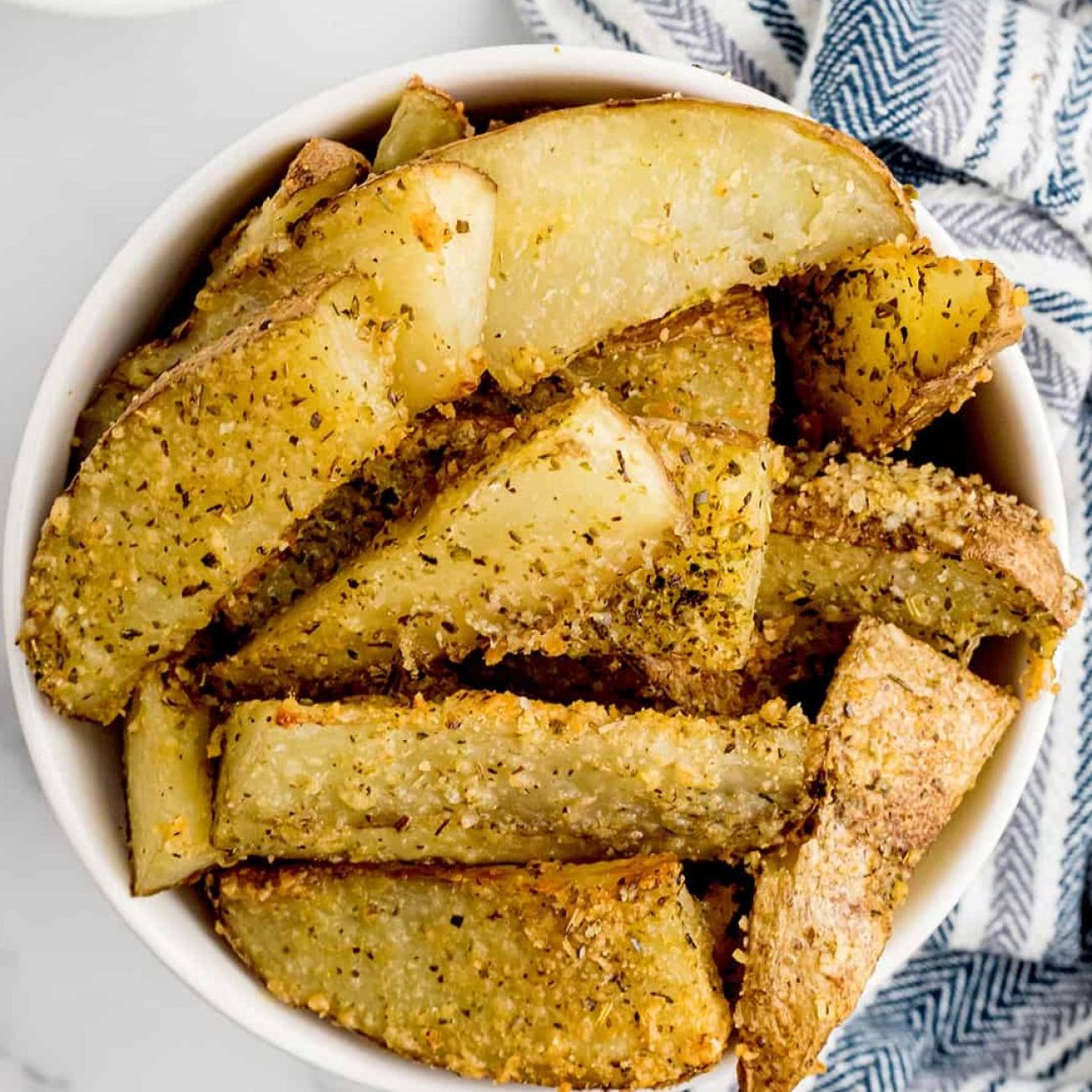 Crispy Italian Parmesan Potato Wedges Recipe