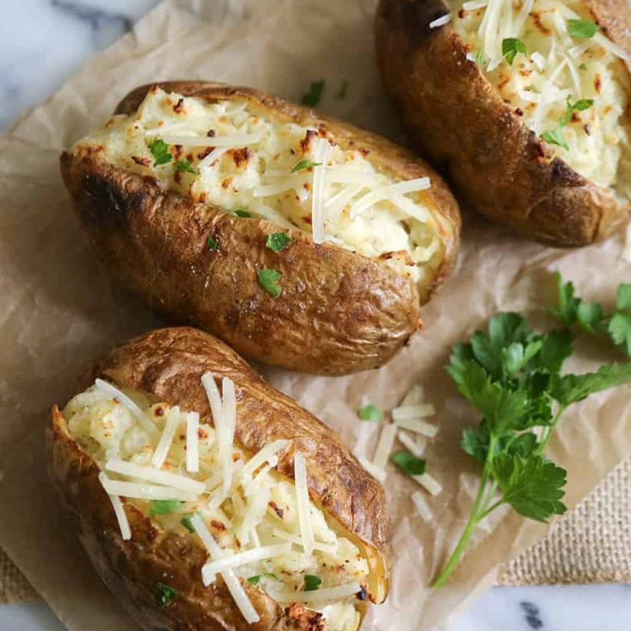 Crispy Italian Ranch Twice-Baked Potatoes Recipe