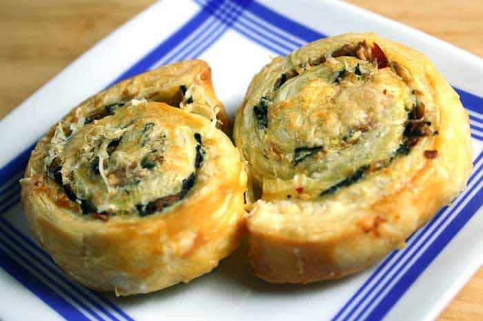 Crispy Mushroom Pinwheels