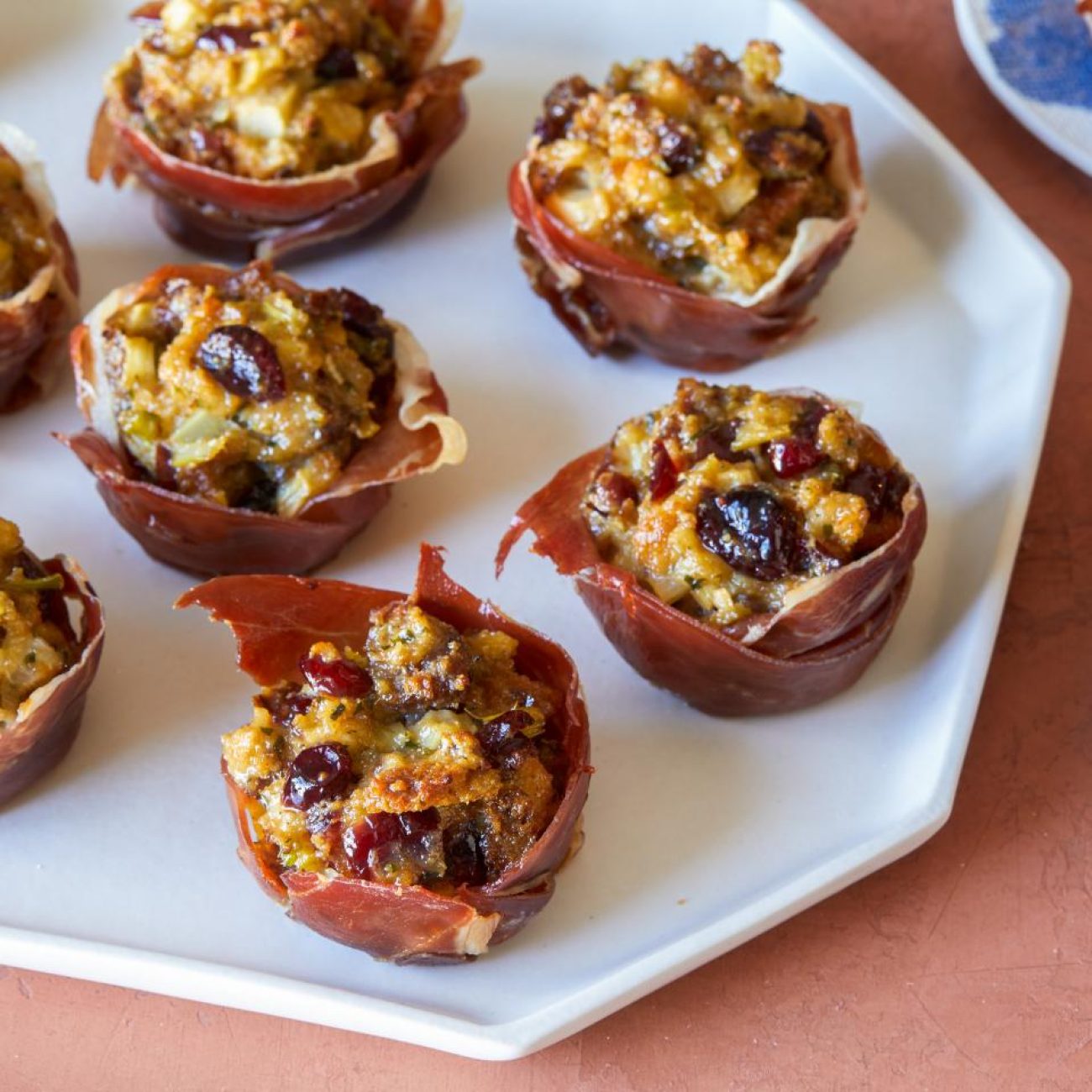 Crispy Prosciutto Cups With Pear Filling