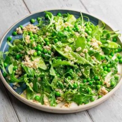 Crispy Spicy Tofu With Mint-Avocado Salad Recipe