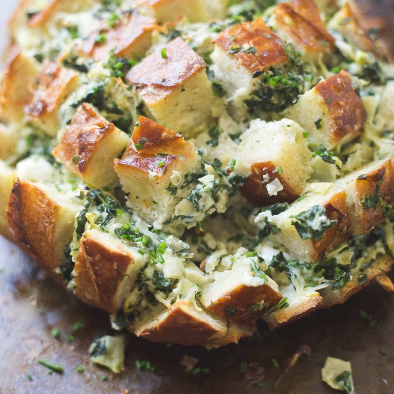 Crispy Spinach and Artichoke Crostini Bites