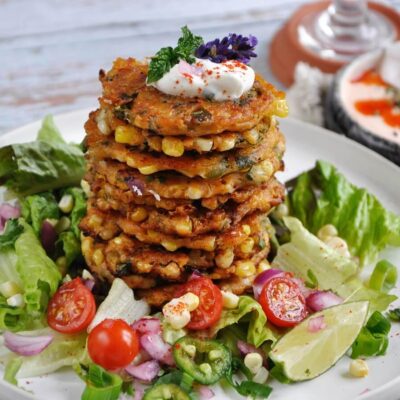 Crispy Sweet Corn Fritters Recipe - A Perfect Snack Or Side Dish