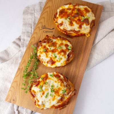 Crispy Swiss Cheese Crostini Bites